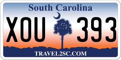SC license plate XOU393