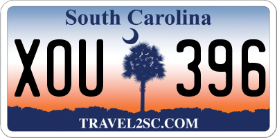 SC license plate XOU396