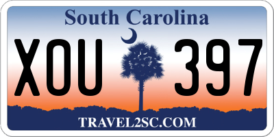 SC license plate XOU397