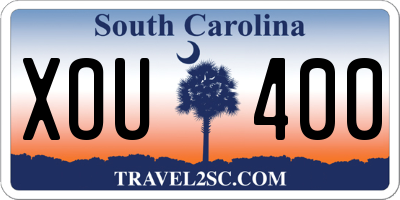 SC license plate XOU400