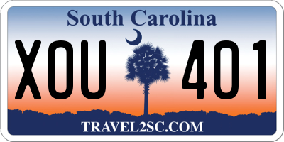 SC license plate XOU401