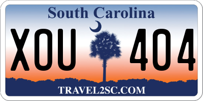 SC license plate XOU404