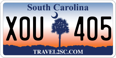SC license plate XOU405