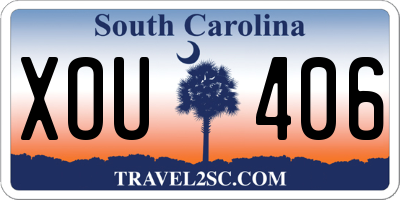 SC license plate XOU406