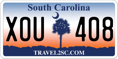 SC license plate XOU408