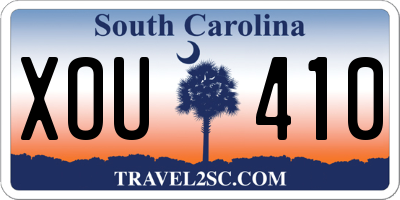 SC license plate XOU410