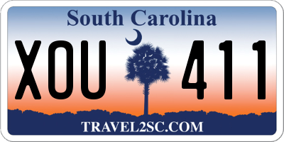 SC license plate XOU411