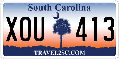 SC license plate XOU413