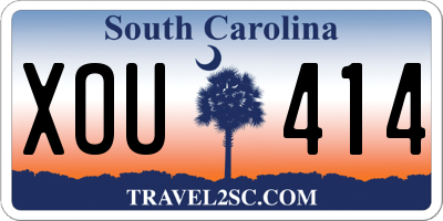 SC license plate XOU414