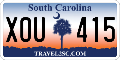 SC license plate XOU415