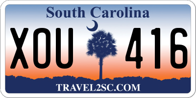 SC license plate XOU416
