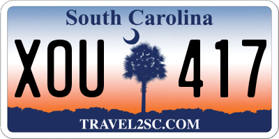 SC license plate XOU417