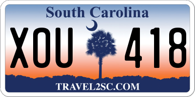SC license plate XOU418