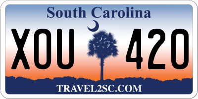 SC license plate XOU420
