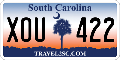 SC license plate XOU422