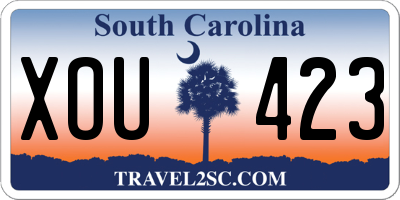 SC license plate XOU423