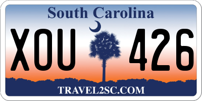 SC license plate XOU426