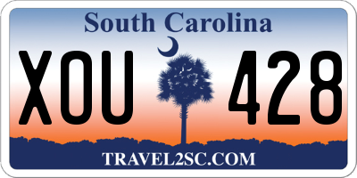 SC license plate XOU428