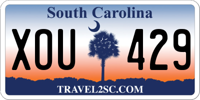 SC license plate XOU429