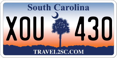 SC license plate XOU430