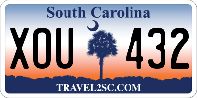 SC license plate XOU432