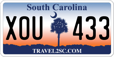 SC license plate XOU433