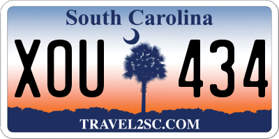 SC license plate XOU434