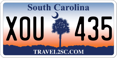 SC license plate XOU435