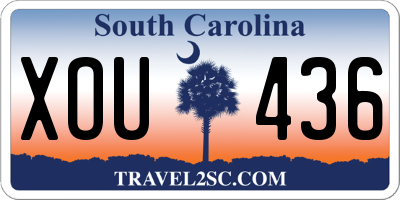 SC license plate XOU436