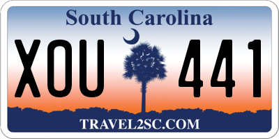 SC license plate XOU441