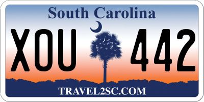 SC license plate XOU442