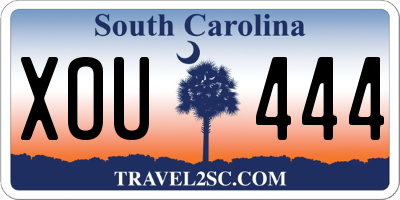 SC license plate XOU444
