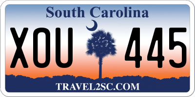 SC license plate XOU445