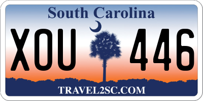 SC license plate XOU446