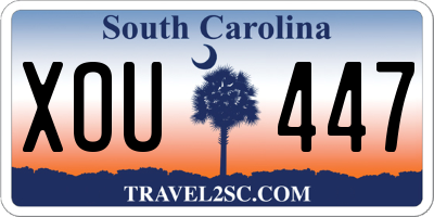 SC license plate XOU447