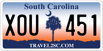 SC license plate XOU451