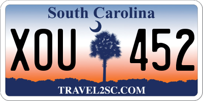 SC license plate XOU452