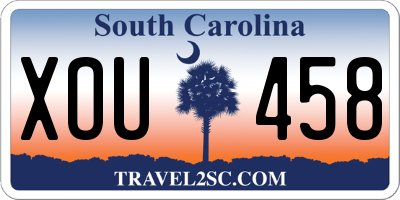SC license plate XOU458