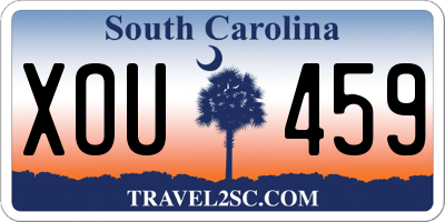 SC license plate XOU459
