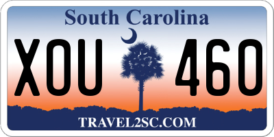 SC license plate XOU460