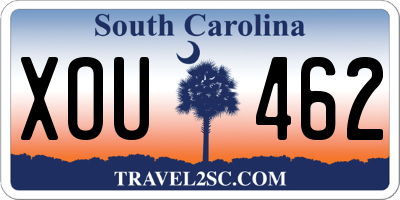 SC license plate XOU462