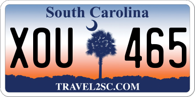 SC license plate XOU465
