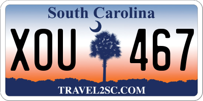 SC license plate XOU467