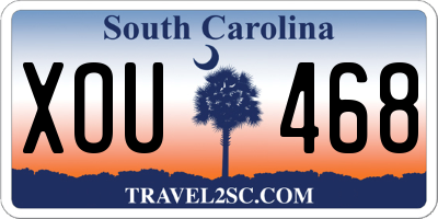 SC license plate XOU468