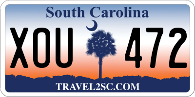 SC license plate XOU472
