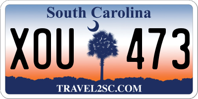 SC license plate XOU473
