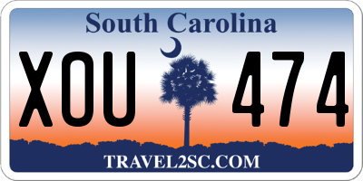 SC license plate XOU474