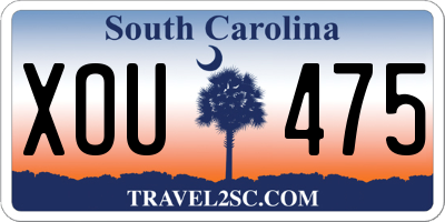 SC license plate XOU475