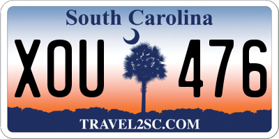 SC license plate XOU476