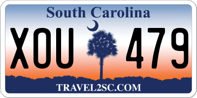 SC license plate XOU479